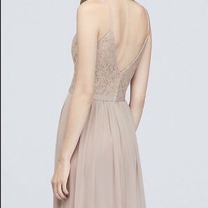 David’s Bridal F19954 Corded Lace and Mesh (Cameo)